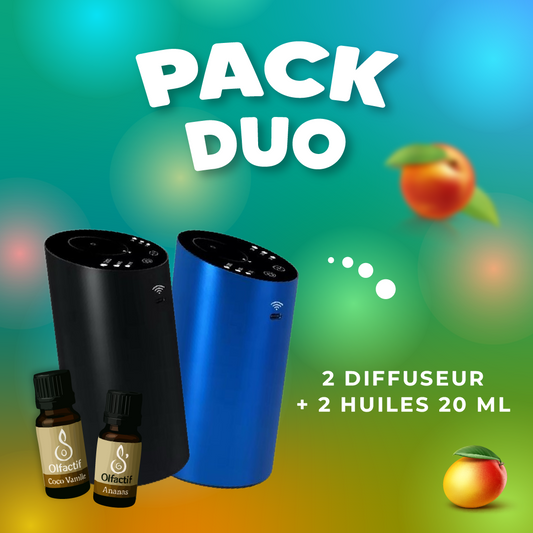 2 Diffuseurs Huiles Essentielles Voiture — Pack Duo Olfactif